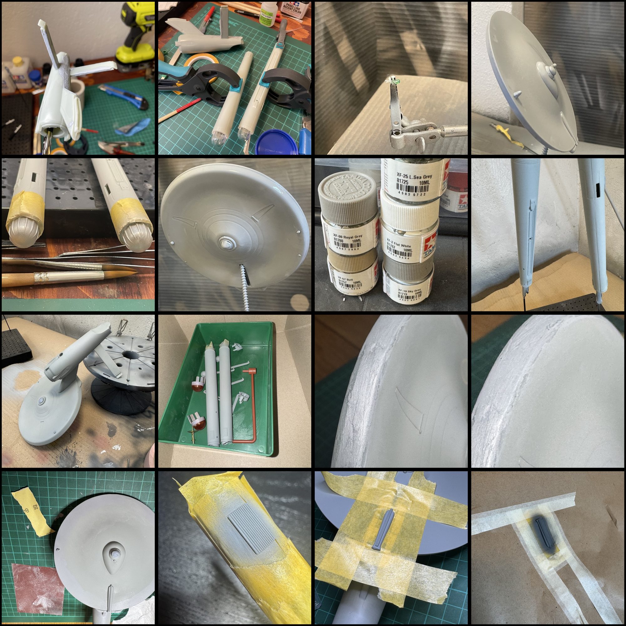 USS Enterprise NCC-1701 — build process collage 1