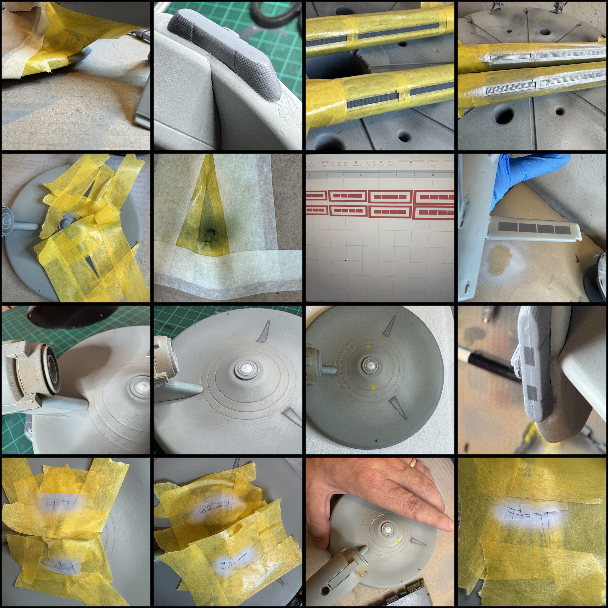 USS Enterprise NCC-1701 — build process collage 2