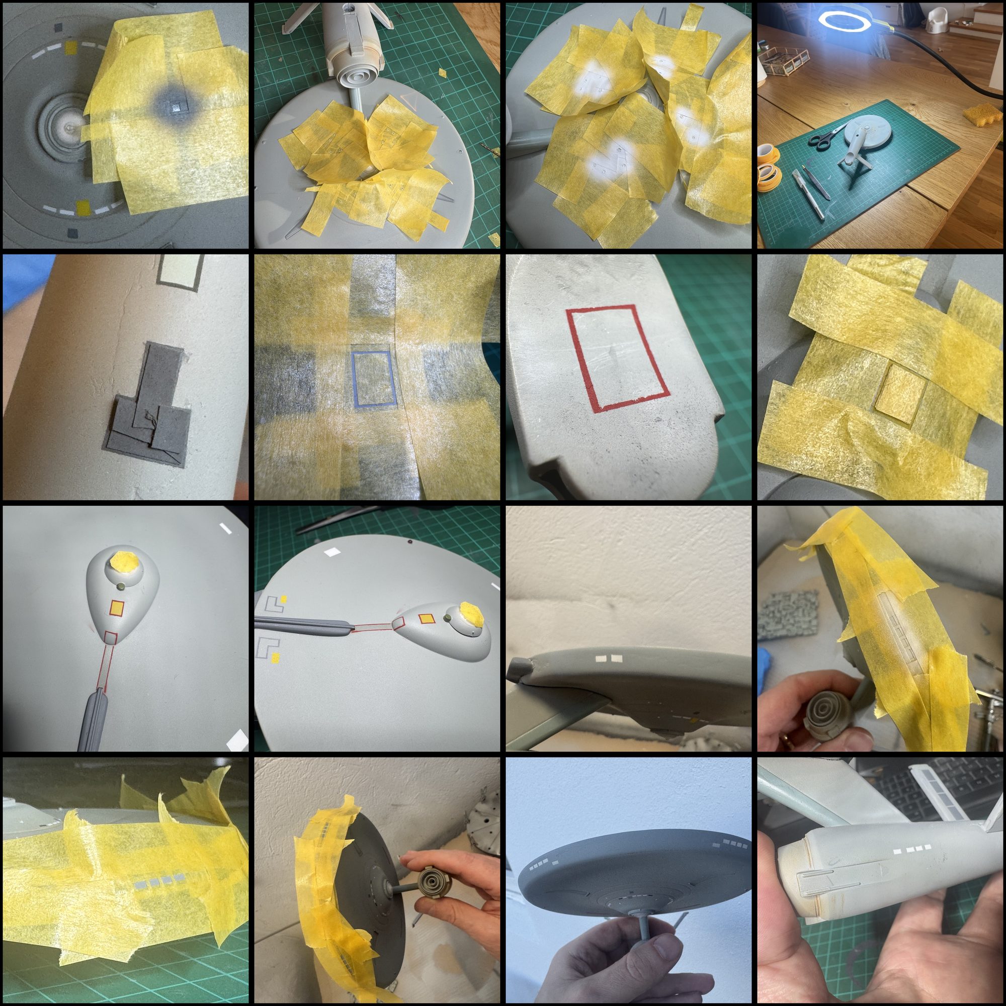 USS Enterprise NCC-1701 — build process collage 3
