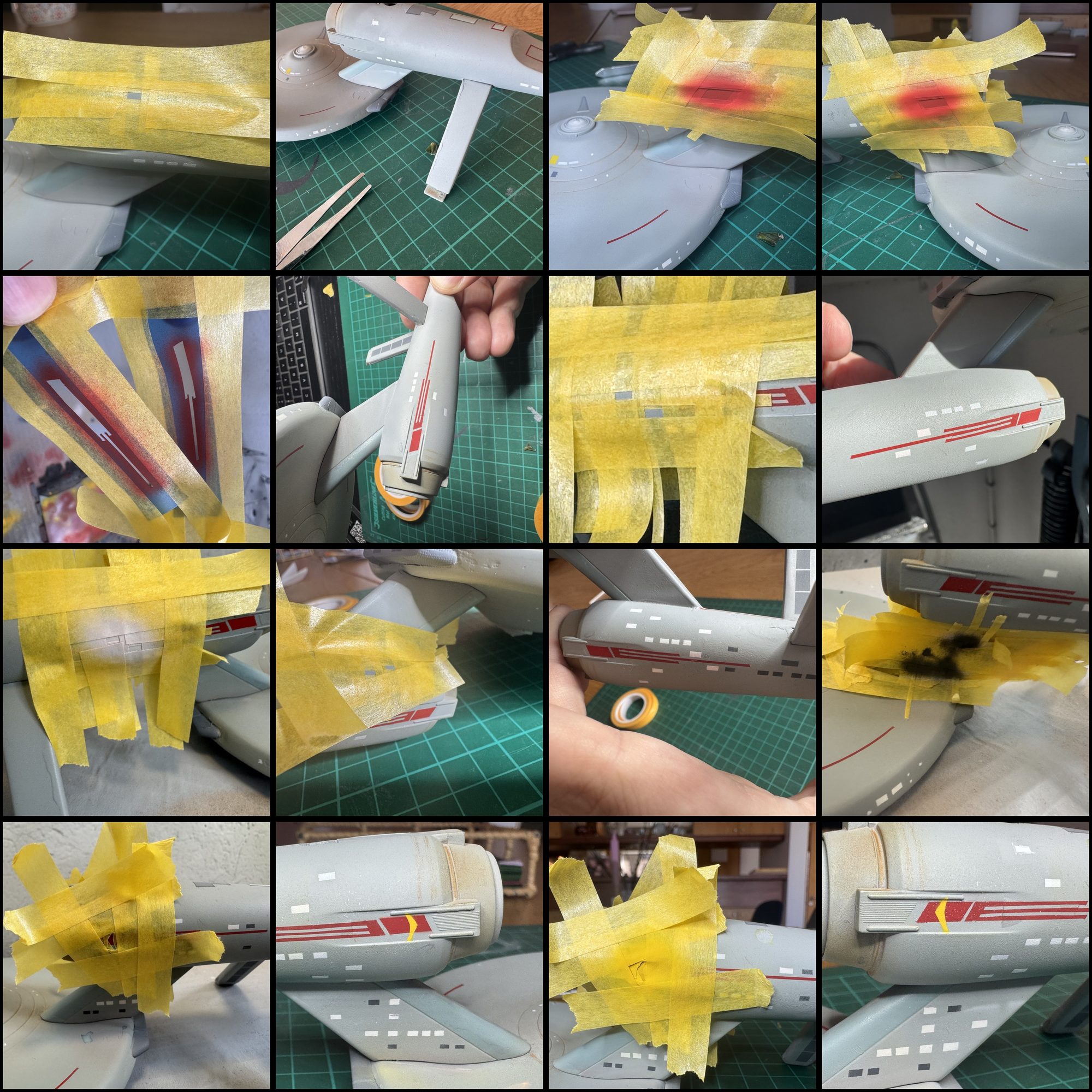 USS Enterprise NCC-1701 — build process collage 4