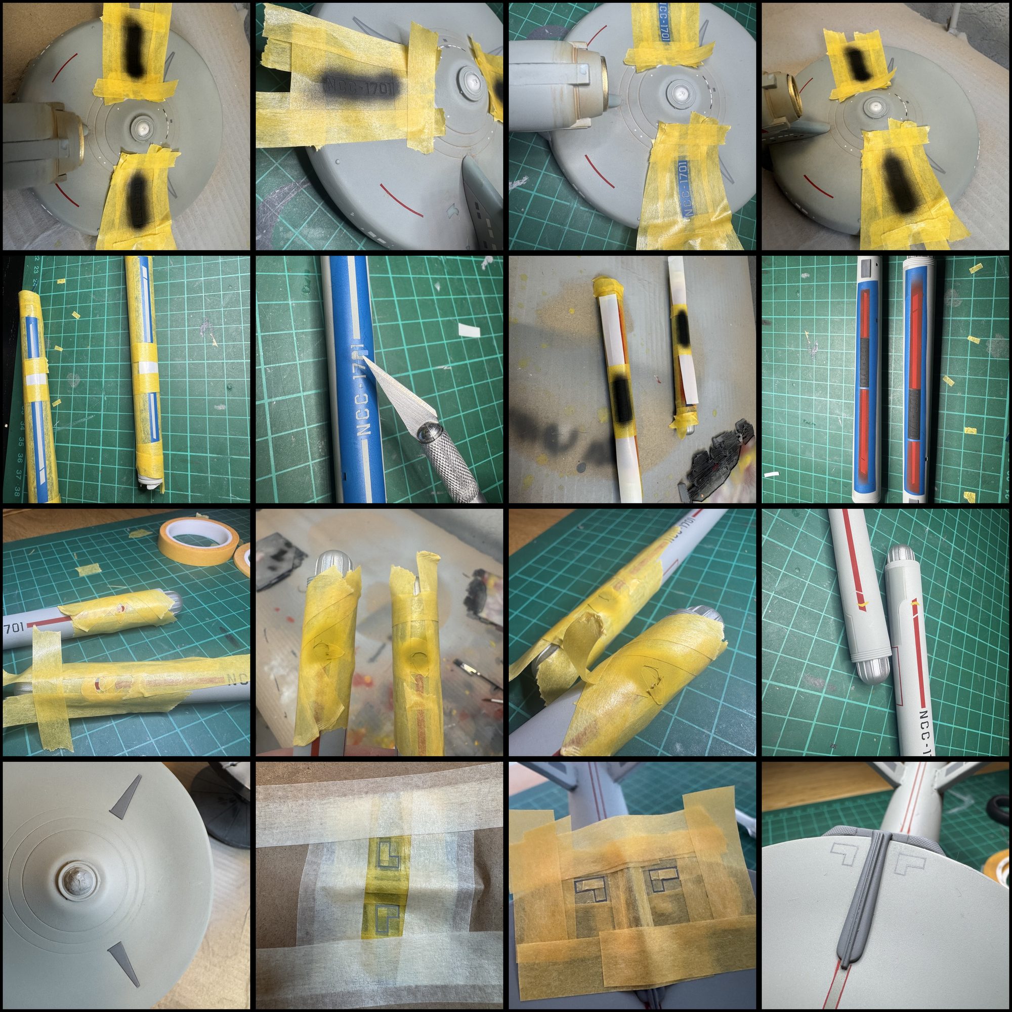 USS Enterprise NCC-1701 — build process collage 5